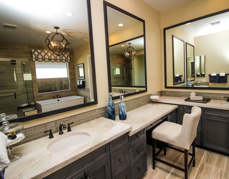 Modern Vanity and Mirror